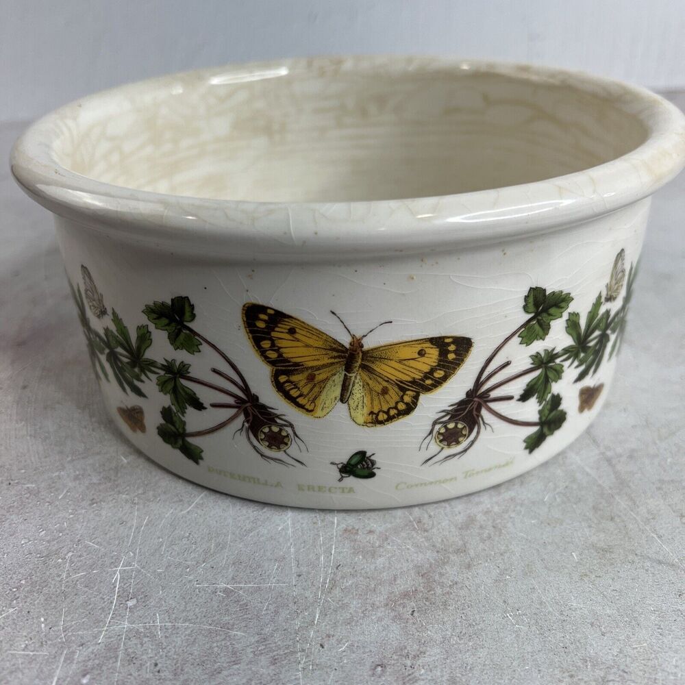 Portmeirion Botanic Garden 7.5 Casserole Dish 1970s Butterfly Made In England